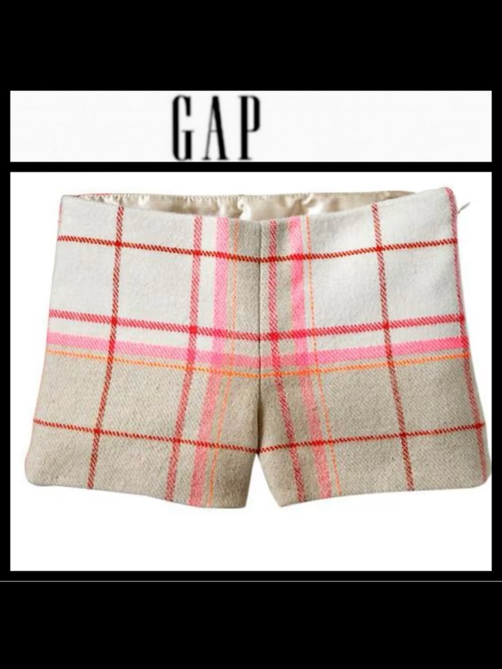 NWT GAP Kids Pink and Cream Wool Blend Shorts